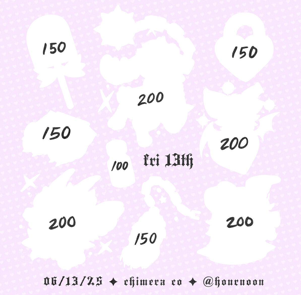 fri 13th - $100-200 depending on design. can color for +$50-100