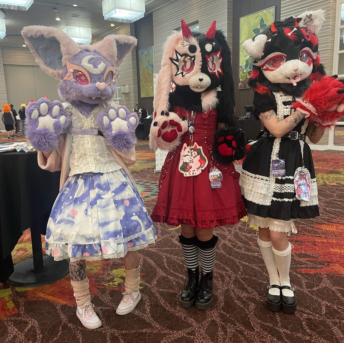 friends! noon is my creation, middle is lilith made by cryptidpaw, and whippit (right side) is a collab between me, cryptidpaw and whippit_puppycat